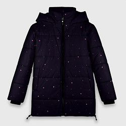 Куртка зимняя женская Абстракция ночь тёмно-фиолетовый, цвет: 3D-светло-серый