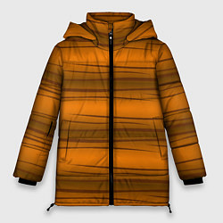 Куртка зимняя женская Текстура бревна горизонтальные, цвет: 3D-светло-серый