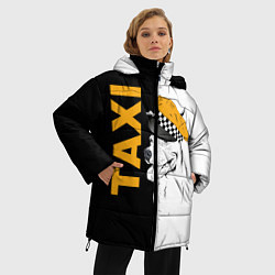 Куртка зимняя женская Собака в кепке таксиста, цвет: 3D-светло-серый — фото 2