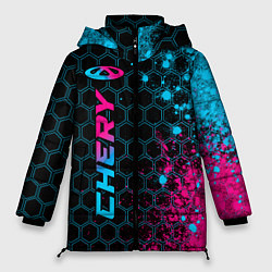 Женская зимняя куртка Chery - neon gradient: по-вертикали