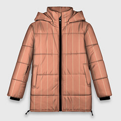 Куртка зимняя женская Светлый коралловый полосы, цвет: 3D-светло-серый