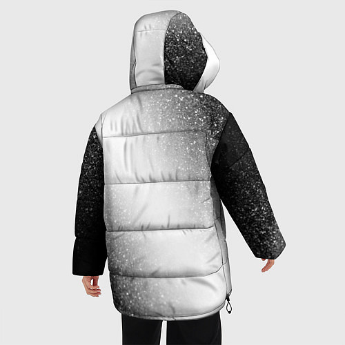 Женская зимняя куртка JoJo Bizarre Adventure glitch на светлом фоне: по- / 3D-Черный – фото 4