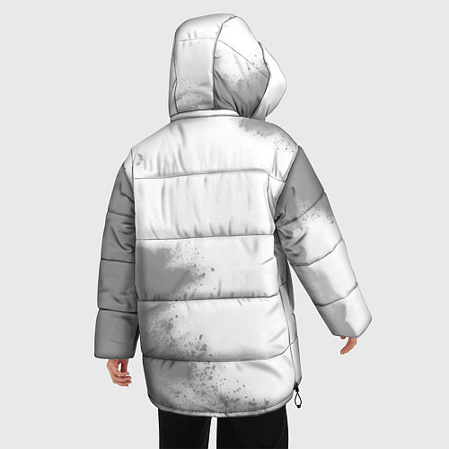 Женская зимняя куртка Elden Ring glitch на светлом фоне: надпись, символ / 3D-Черный – фото 4