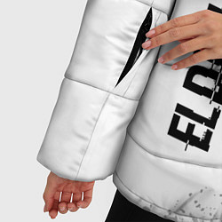 Куртка зимняя женская Elden Ring glitch на светлом фоне: надпись, символ, цвет: 3D-черный — фото 2