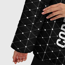 Куртка зимняя женская Code Geass glitch на темном фоне: по-вертикали, цвет: 3D-черный — фото 2