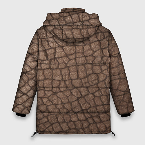 Женская зимняя куртка Кожа крокодила крупная / 3D-Красный – фото 2