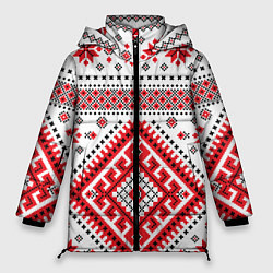 Куртка зимняя женская Удмуртская роспись, цвет: 3D-светло-серый