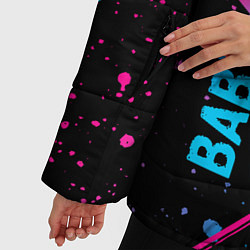 Куртка зимняя женская Babymetal - neon gradient: надпись, символ, цвет: 3D-черный — фото 2