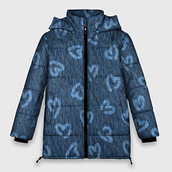 Куртка зимняя женская Hearts on denim, цвет: 3D-черный