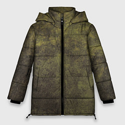 Женская зимняя куртка Текстура - Dirty green
