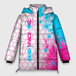 Куртка зимняя женская Dead Space neon gradient style: по-вертикали, цвет: 3D-черный