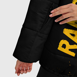 Куртка зимняя женская Ramones - gold gradient: надпись, символ, цвет: 3D-черный — фото 2