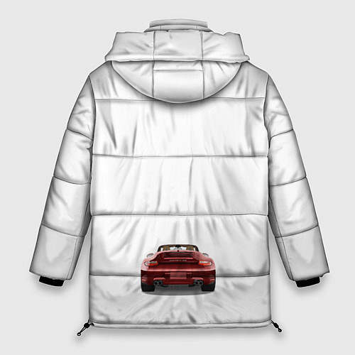 Женская зимняя куртка Porsche car / 3D-Красный – фото 2