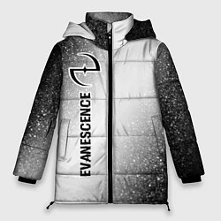 Куртка зимняя женская Evanescence glitch на светлом фоне: по-вертикали, цвет: 3D-черный