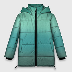 Куртка зимняя женская Бирюзовый фон градиент, цвет: 3D-светло-серый