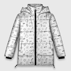 Женская зимняя куртка Спортивные аксессуары паттерн
