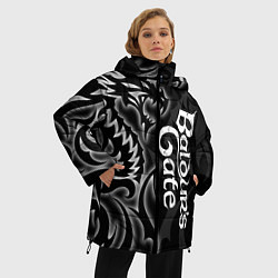 Куртка зимняя женская Балдурс гейт 3 - черный дракон, цвет: 3D-черный — фото 2