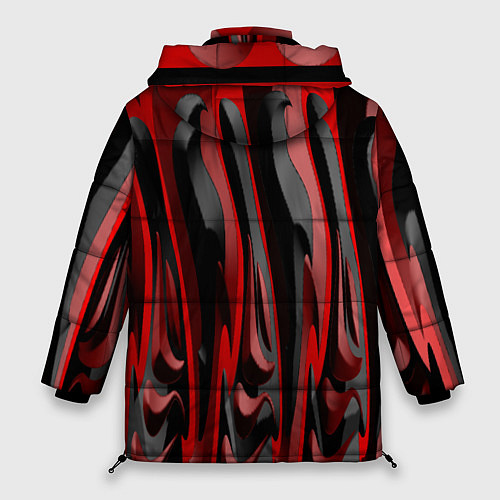 Женская зимняя куртка Пластик красно-черный / 3D-Красный – фото 2