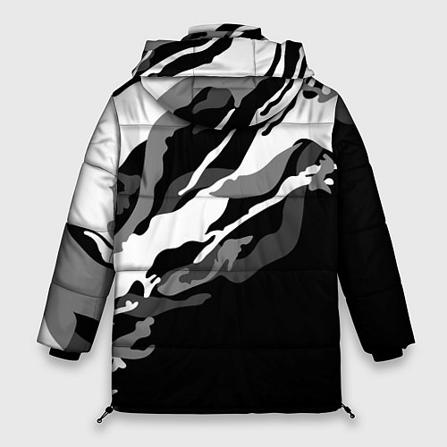 Женская зимняя куртка Фольцваген - белый камуфляж / 3D-Красный – фото 2