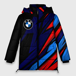 Женская зимняя куртка BMW - m colors and black