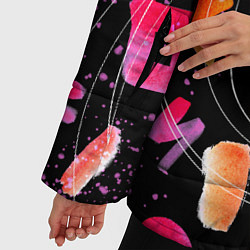 Куртка зимняя женская Яркие маркеры, цвет: 3D-черный — фото 2