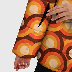 Куртка зимняя женская Терто текстура с кругами, цвет: 3D-красный — фото 2