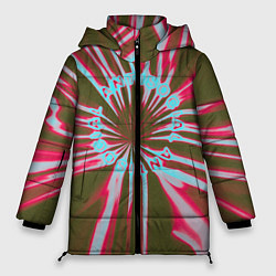 Куртка зимняя женская Антисоциальность, цвет: 3D-черный