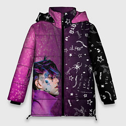 Куртка зимняя женская Лил Пип тату фиолетовый, цвет: 3D-красный