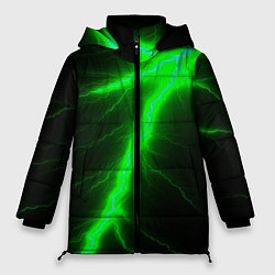 Куртка зимняя женская Зеленый разряд молнии, цвет: 3D-красный