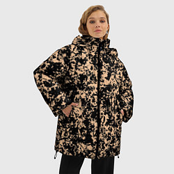 Куртка зимняя женская Текстура пятнистый, цвет: 3D-черный — фото 2