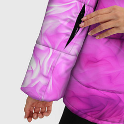 Куртка зимняя женская Розовый нежный фон, цвет: 3D-черный — фото 2