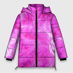 Куртка зимняя женская Розовый нежный фон, цвет: 3D-черный