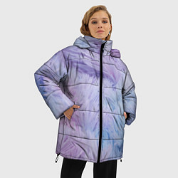 Куртка зимняя женская Розово-голубая шерсть, цвет: 3D-светло-серый — фото 2