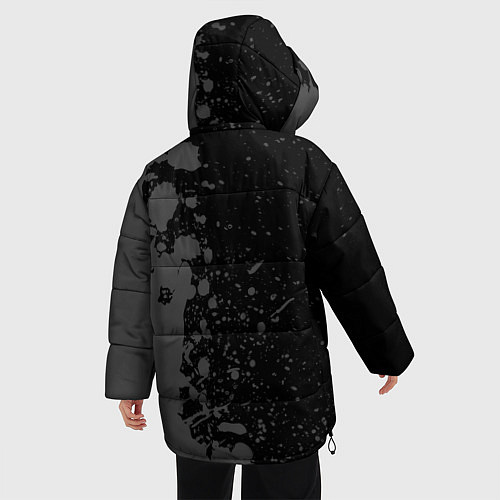 Женская зимняя куртка Roblox glitch на темном фоне: по-вертикали / 3D-Черный – фото 4