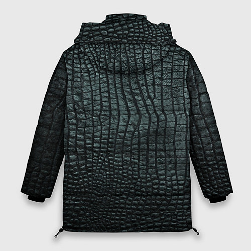 Женская зимняя куртка Текстура крокодиловой кожи / 3D-Красный – фото 2