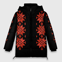 Женская зимняя куртка Удмуртский - вертикаль black 2