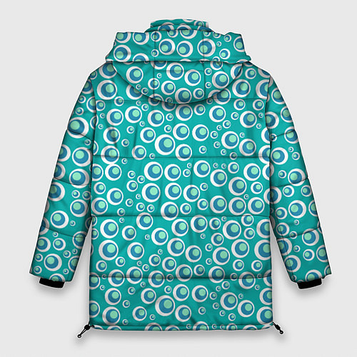 Женская зимняя куртка Бирюзовые пузыри / 3D-Красный – фото 2