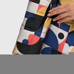 Куртка зимняя женская Геометрическая абстракция баухаус, цвет: 3D-черный — фото 2