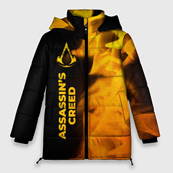 Женская зимняя куртка Assassins Creed - gold gradient: по-вертикали