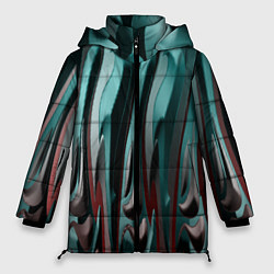 Куртка зимняя женская Металлический рельеф, цвет: 3D-черный