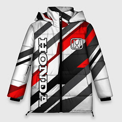 Куртка зимняя женская Honda - red and white, цвет: 3D-черный