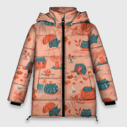 Женская зимняя куртка Осенние лягушки