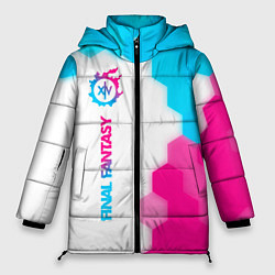 Женская зимняя куртка Final Fantasy neon gradient style: по-вертикали