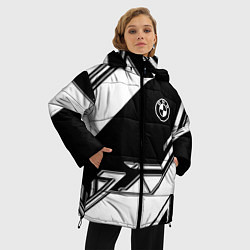 Куртка зимняя женская Bmw sport geometry, цвет: 3D-светло-серый — фото 2