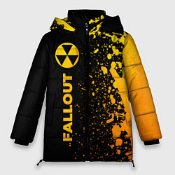 Женская зимняя куртка Fallout - gold gradient: по-вертикали