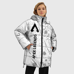 Куртка зимняя женская Apex Legends glitch на светлом фоне: по-вертикали, цвет: 3D-черный — фото 2