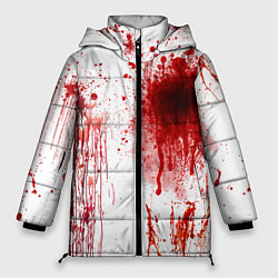 Куртка зимняя женская Брызги крови, цвет: 3D-черный