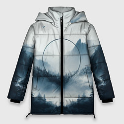 Куртка зимняя женская Утренние горы, цвет: 3D-черный