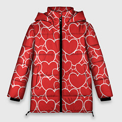 Женская зимняя куртка Сердечки любви