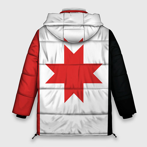 Женская зимняя куртка Флаг Удмуртии / 3D-Красный – фото 2